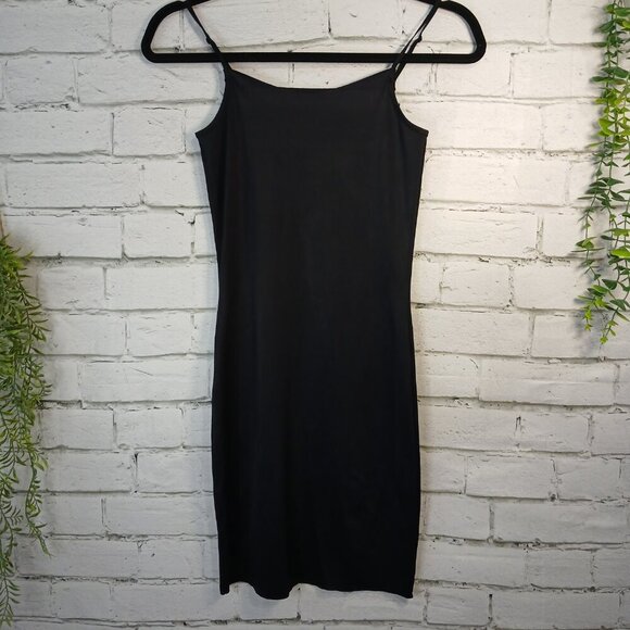 WOMENS VANITY FAIR BLACK SPANDEX BLEND SLIP, SIZE M - Picture 3 of 6